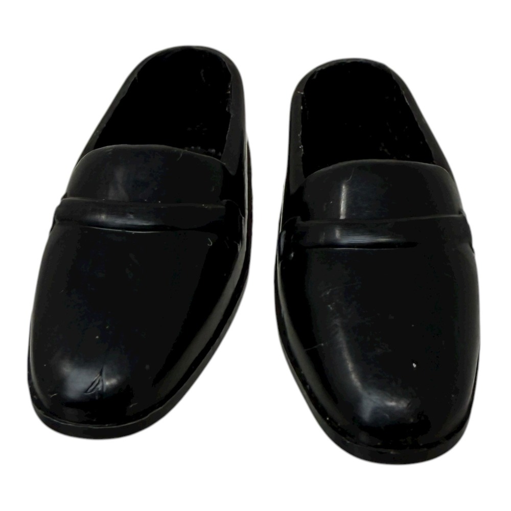 Barbie Ken Black Dress Shoes Loafers Wedding Groom Vintage Boy Doll
